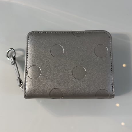 2609GS077 (S)/  Embossed Dot Two-fold Wallet（Graybeige）