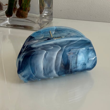 2606HA0089(S)/ Marble color Hair Clip（Blue）