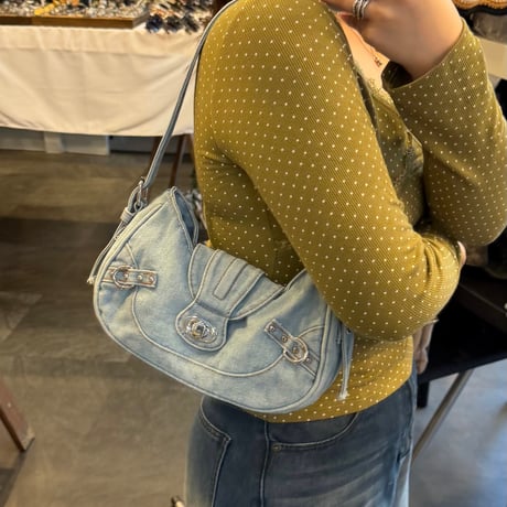 2605BG052(S)/ Denim Mini Shoulder Bag (Lt.Blue)