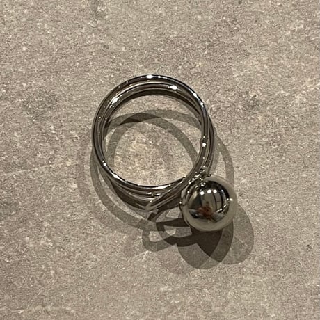 2404RG0449 / Cross double line ball ring（Silver）
