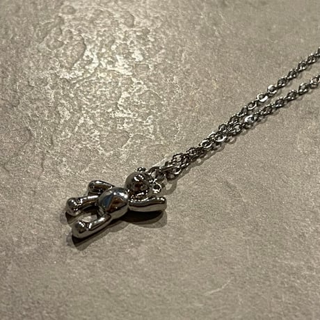 2502NC0287 / Teddy bear motif Necklace（Silver）