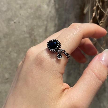 2510RG0686 / Drop stone charm Ring（Silver）