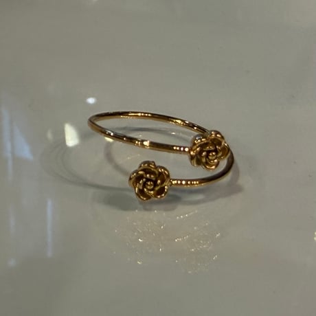 2604RG0776 / Mini flower twist ring（Gold）