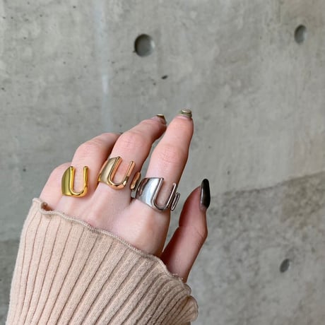 Initial ring（SILVER / U） /  2100-RGSL045
