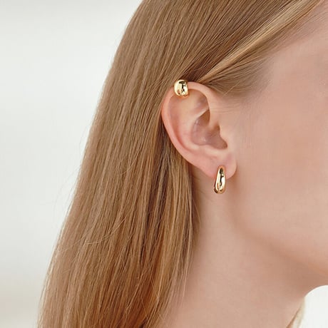 Single Ball Chunky  Earcuff （Gold/Small） / EC045
