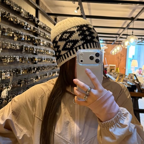 2602HW059(S) /  Knit Hat（White）