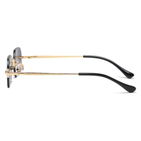【 Select 】Gothic Rimless Sunglasses (Gold/Smoke)