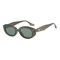 【 Select 】Vintage Retro Oval Design Sunglasses (Clear Olive /Gray)