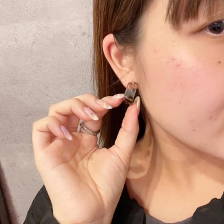 Geometric Clear Resin design Pierce（Clear）  / 2107_PR0215