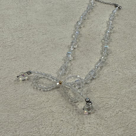 2407NC0259 /  Bijou ribbon necklace（Clear）