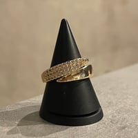 2511RG0700 / Stone asymmetry line ring（Gold）