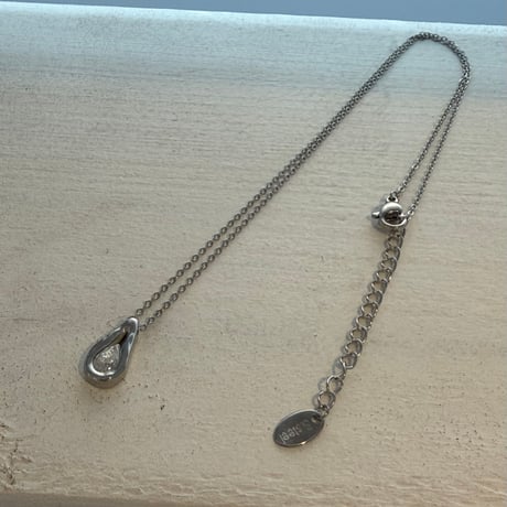 2605NC0391 / Drop stone Necklace（Silver）