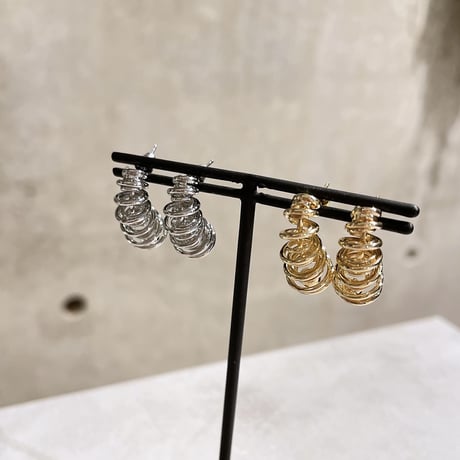 Spiral metal mini ball pierce（Gold）/ 2210_PR0523