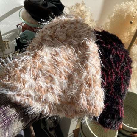 2501HW0067(S)/ Mix far knit cap（Lt.Beige Mix）