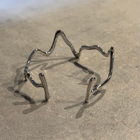 2504BR0080/  Wave line bangle（silver)