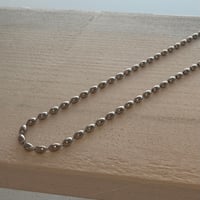 2605NC0394 / Oval ball chain Necklace（Silver）