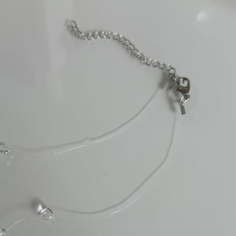 2603NC0378 / Mini clear beads Necklace（Clear）