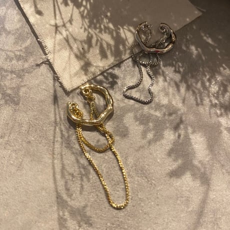 EC106 / Craft metal chain Earcuff(Gold)