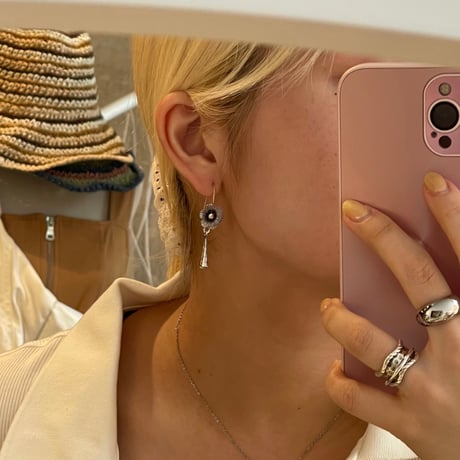 2508PR0797 / Flower  drop pierce（Silver）