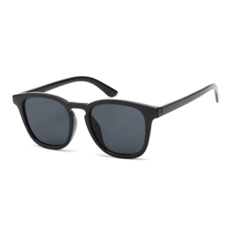 【 Select 】Square Flat Lens Sunglasses (Black/Lt.Smoke)