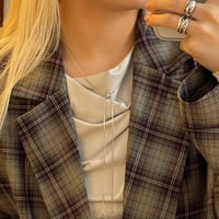 2510NC0362 / Slide choker chain Necklace（Silver）