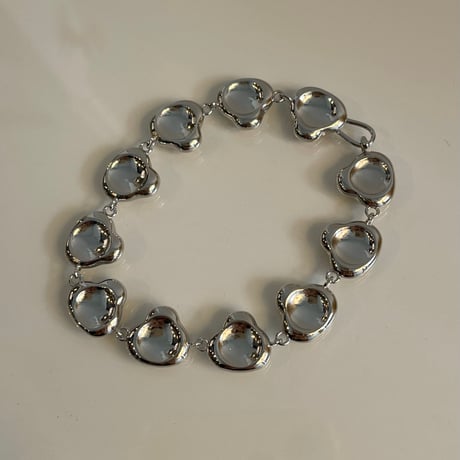2408BR0056 ／ Flat craft motif bracelet（Silver）