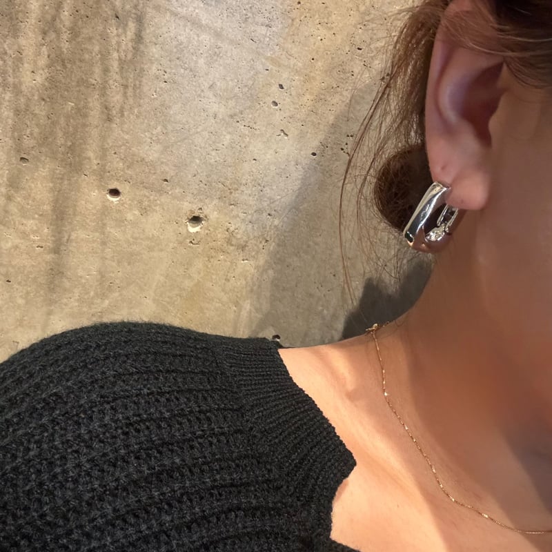 2508PR0799/ square hoop pierce（Silver） | Calin