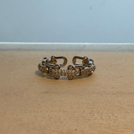 2606RG0804 / Shine Splice Geometric Hollow Chain ring（Silver）