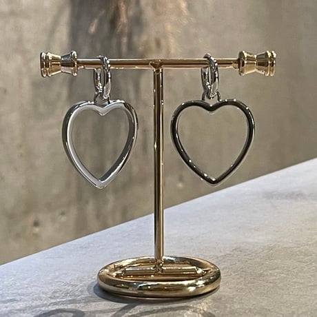 2502PR0747 / Heart motif hoop Pierce（Silver）
