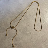 2601NC0377 / Slide choker chain Necklace（Gold）