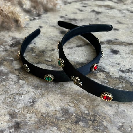 Bijou headband（Check）/ HA-034