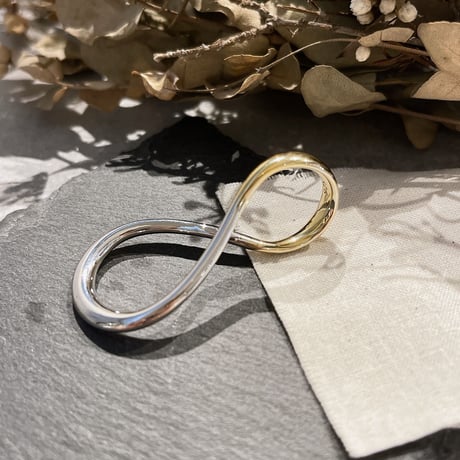2310RG0315 /  Twist double finger ring （Silver/Gold）