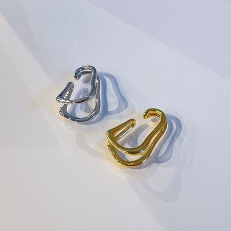 Double line Earcuff （Gold） / EC090