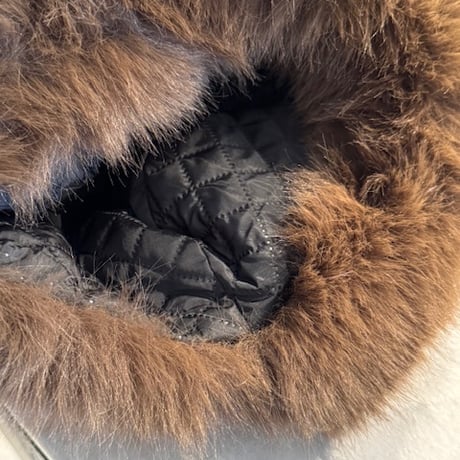 2412SL11047BR(S)/ Volume flight fur cap（Brown）