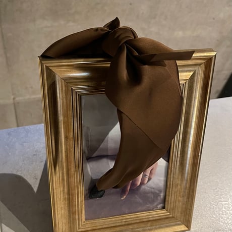 2503HA0061（S）/ Center Ribbon headband（Brown)