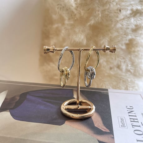 23SSEC001 / Circle layer bi-color Ear Cuff（Silver）