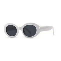 【 Select 】Vintage Oval High Quality Design Sunglasses (White)