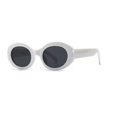 【 Select 】Vintage Oval High Quality Design Sunglasses (White)
