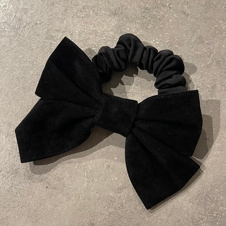 2411HA0085 / Velvet Ribbon Hair tie（Black）