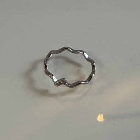 2603RG0752 / Stone wave ring（Silver）