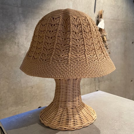 2606HW067(S) / Simple crochet Hat（Camel）
