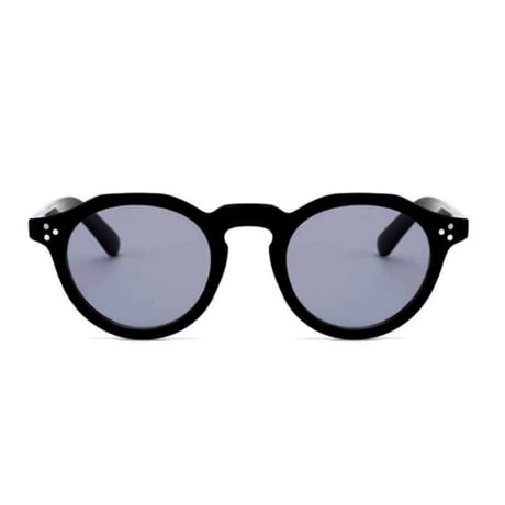 【 Select 】Vintage Retro Crown Pant Frame Sunglasses (Black/Md.Grey)