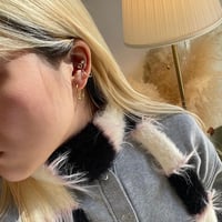EC107 / Metal ball mini pearl Earcuff(Gold)