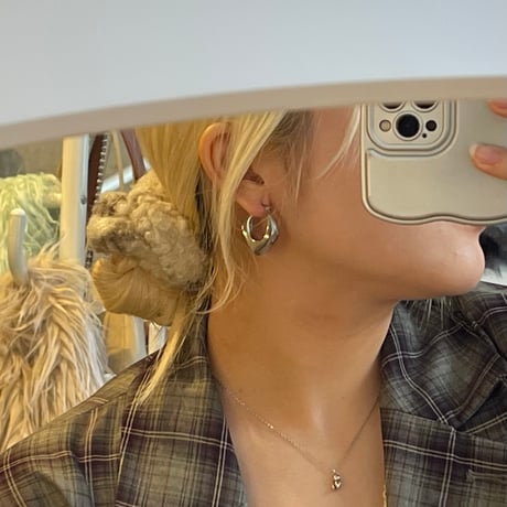 2511PR0825 /  Oval Square  Hoop Pierce（Silver）
