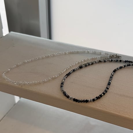 2604NC0384 / Shine beads Necklace（White）