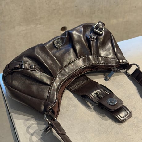 2507BG034(S)/ Mini Shoulder Bag （Brown)