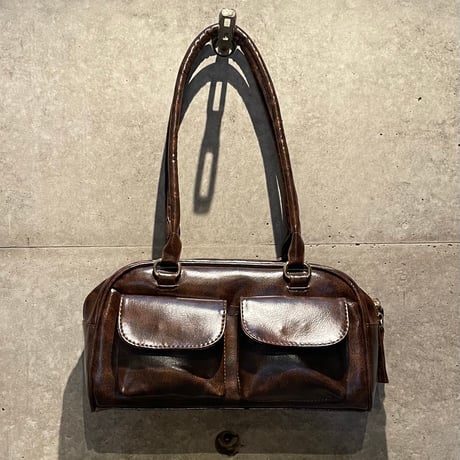 2601BG047(S) / Two-Pocket Shoulder Bag (Brown)