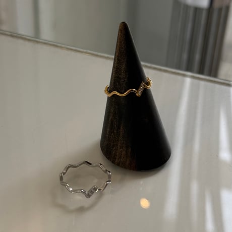 2603RG0752 / Stone wave ring（Gold）