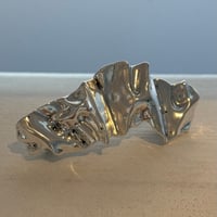 2604HA0085(S)/ Crumpled metal barrette（Silver）