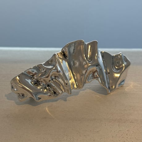 2604HA0085(S)/ Crumpled metal barrette（Silver）